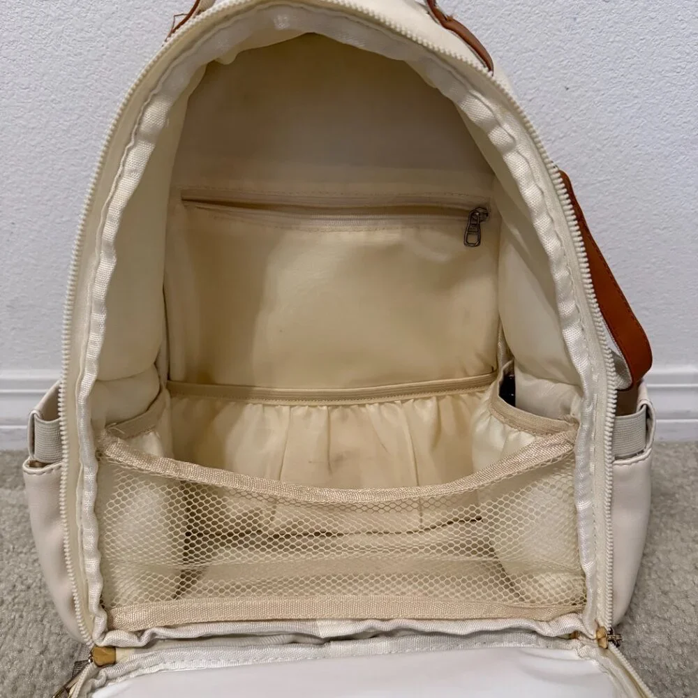 Stylish Cream and Brown Baby Bag